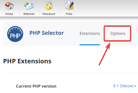 php options